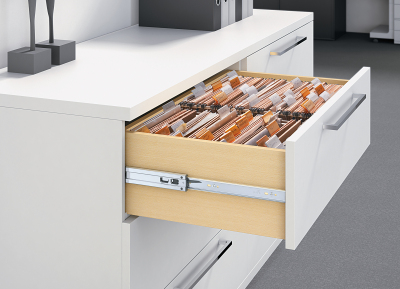 海蒂诗导轨 5332-钢色 抽屉三节轨 侧装导轨 轻盈顺滑-嘉庞五金(百隆